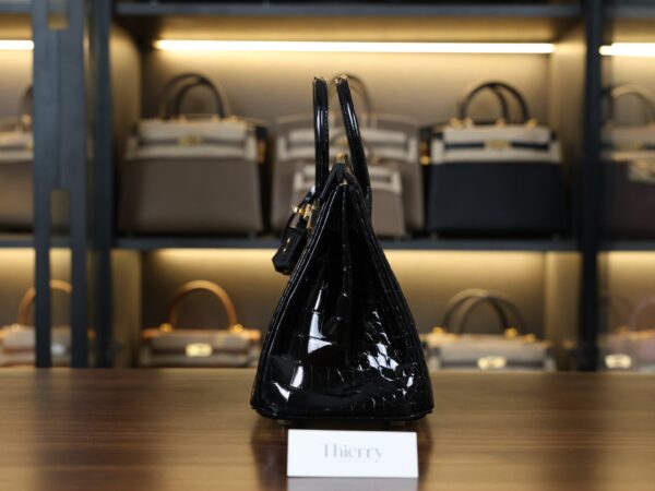 Birkin 25 Shiny Alligator Black GHW