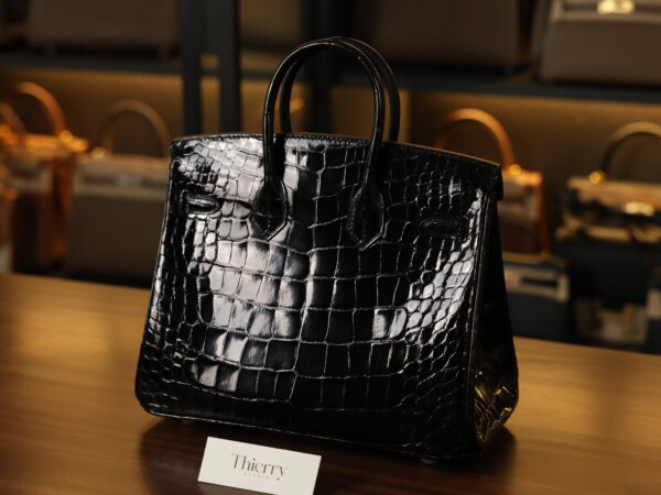 Birkin 25 Shiny Alligator Black GHW