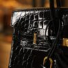 Birkin 25 Shiny Alligator Black GHW