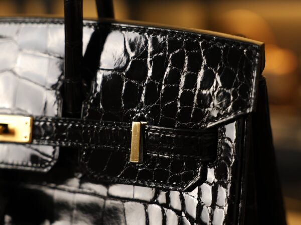Birkin 25 Shiny Alligator Black GHW