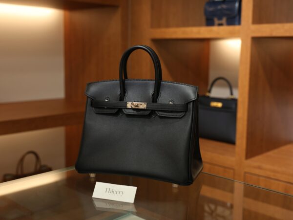 Birkin 25 Swift Black RGHW