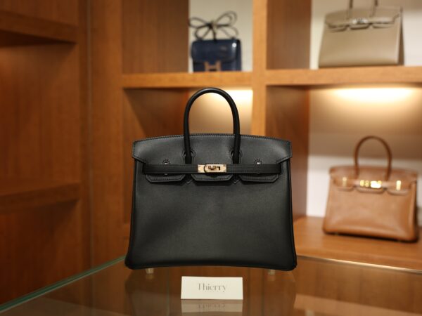 Birkin 25 Swift Black RGHW