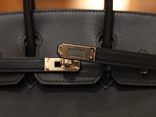 Birkin 25 Swift Black RGHW