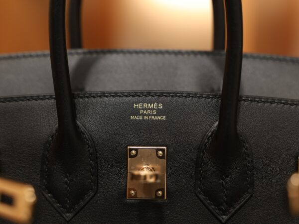 Birkin 25 Swift Black RGHW