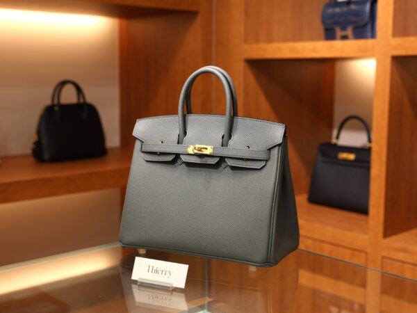 Birkin 25 Epsom Retourne Vert Amande GHW
