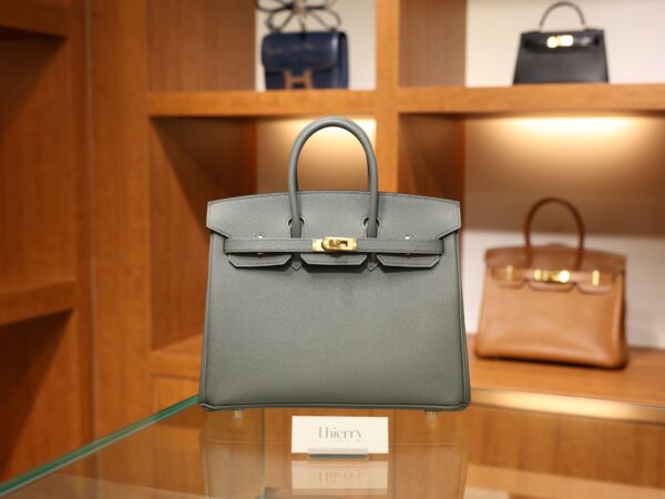 Birkin 25 Epsom Retourne Vert Amande GHW