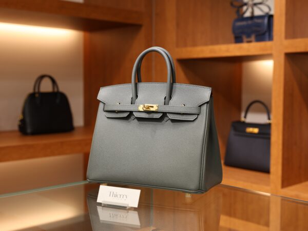 Birkin 25 Epsom Retourne Vert Amande GHW