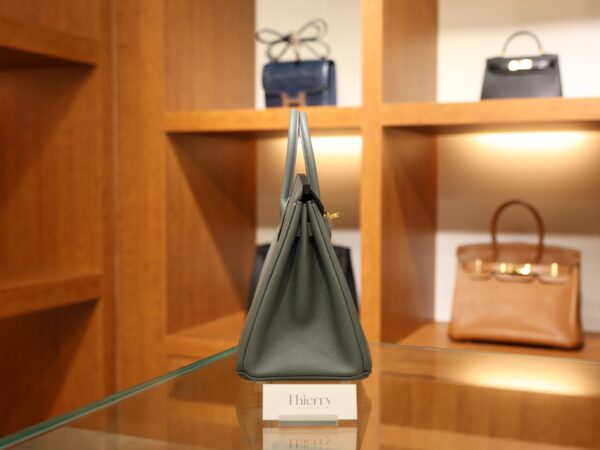 Birkin 25 Epsom Retourne Vert Amande GHW