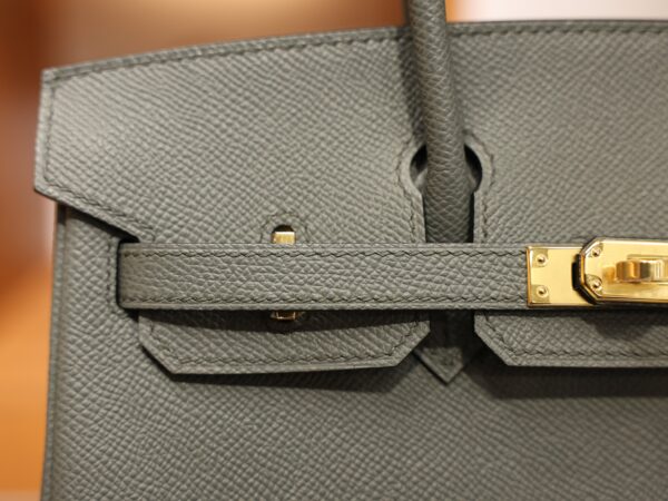 Birkin 25 Epsom Retourne Vert Amande GHW