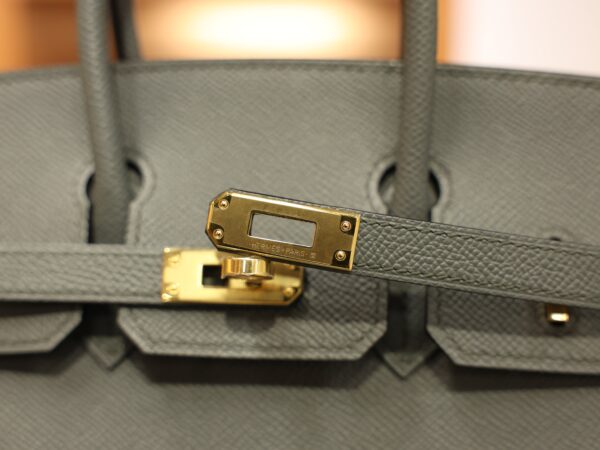 Birkin 25 Epsom Retourne Vert Amande GHW
