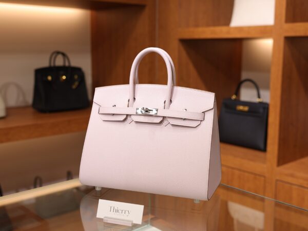 버킨 25 앱송 셀리에 모브페일 은장 001_SBJ_9012 Birkin 25 Epsom Sellier Mauve Pale PHW