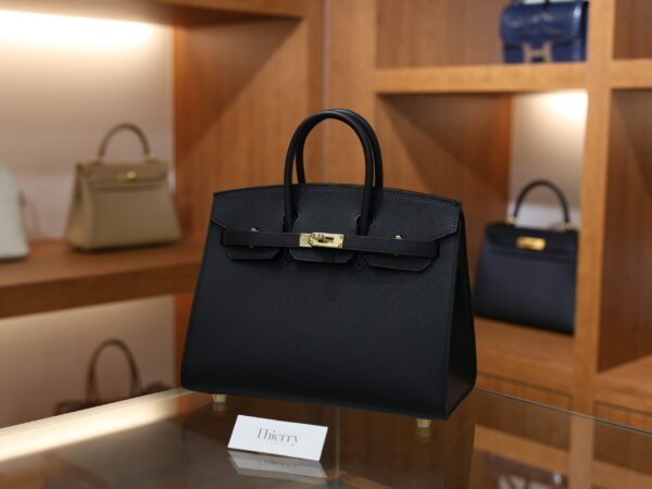 버킨 25 앱송 셀리에 블랙 금장 001_139A6926 Birkin 25 Epsom Sellier Black GHW