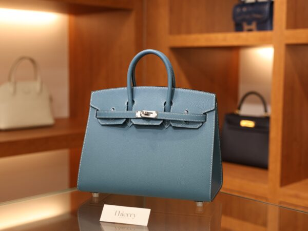 버킨 25 앱송 셀리에 블루진 은장 001_139A8037 Birkin 25 Epsom Sellier Bleu Jean PHW