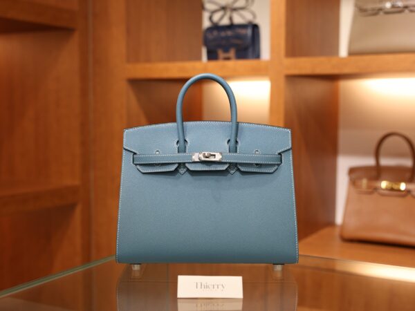 Birkin 25 Epsom Sellier Bleu Jean PHW