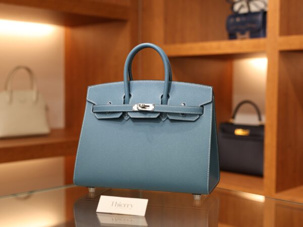 Birkin 25 Epsom Sellier Bleu Jean PHW