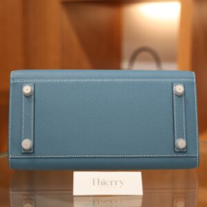 Birkin 25 Epsom Sellier Bleu Jean PHW