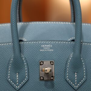 Birkin 25 Epsom Sellier Bleu Jean PHW