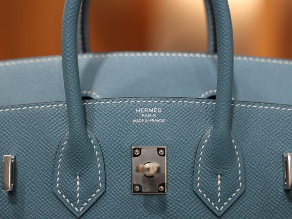 Birkin 25 Epsom Sellier Bleu Jean PHW
