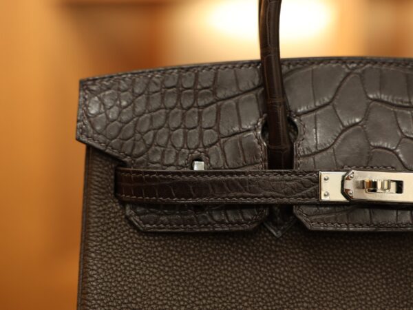 Birkin 25 Touch Matte Chocolate PHW