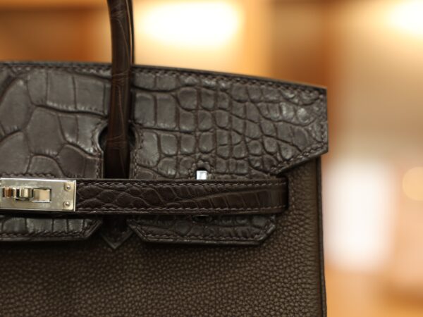 Birkin 25 Touch Matte Chocolate PHW