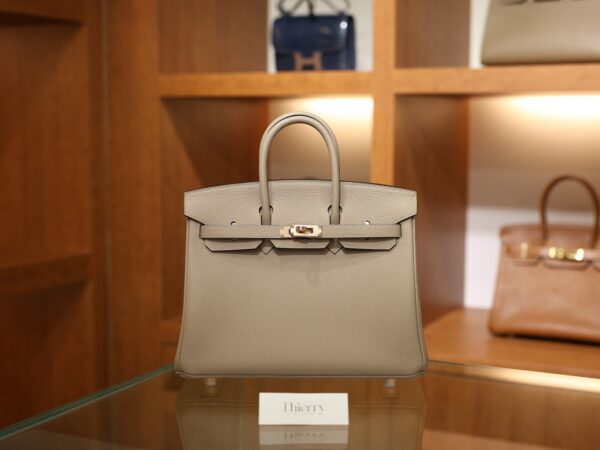 Birkin 25 Togo Gris Tourterelle RGHW