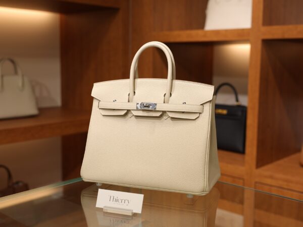 버킨 25 토고 끄레 은장 001_SBJ_8445 Birkin 25 Togo Craie PHW