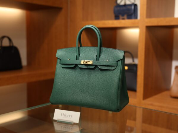 Birkin 25 Togo Malachite GHW