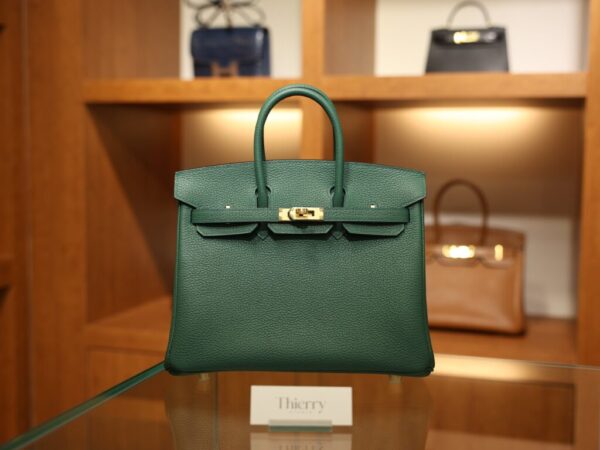 Birkin 25 Togo Malachite GHW