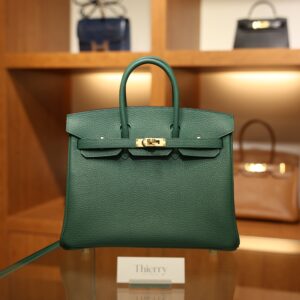 Birkin 25 Togo Malachite GHW