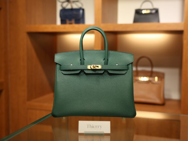 Birkin 25 Togo Malachite GHW
