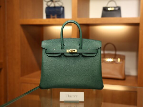 Birkin 25 Togo Malachite GHW