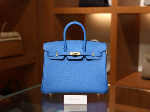 Birkin 25 Togo Bleu Zanzibar GHW