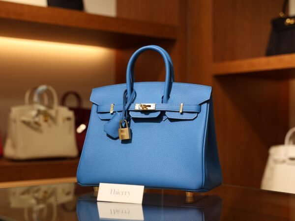Birkin 25 Togo Bleu Zanzibar GHW