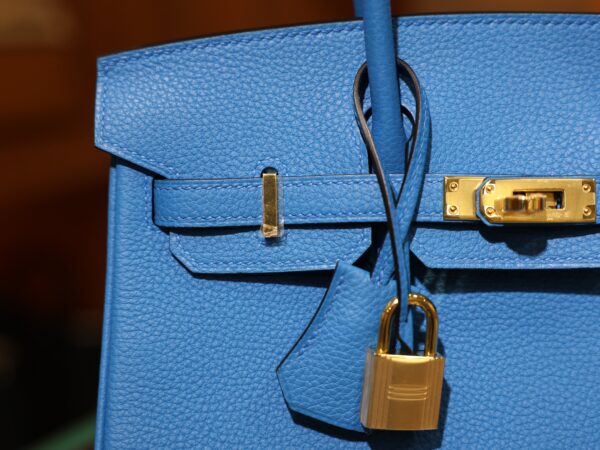 Birkin 25 Togo Bleu Zanzibar GHW