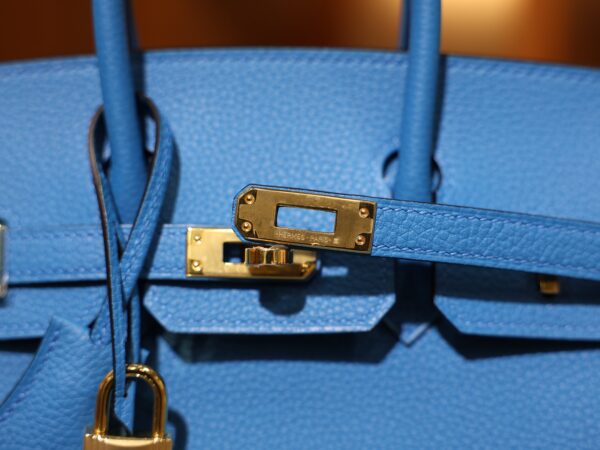 Birkin 25 Togo Bleu Zanzibar GHW