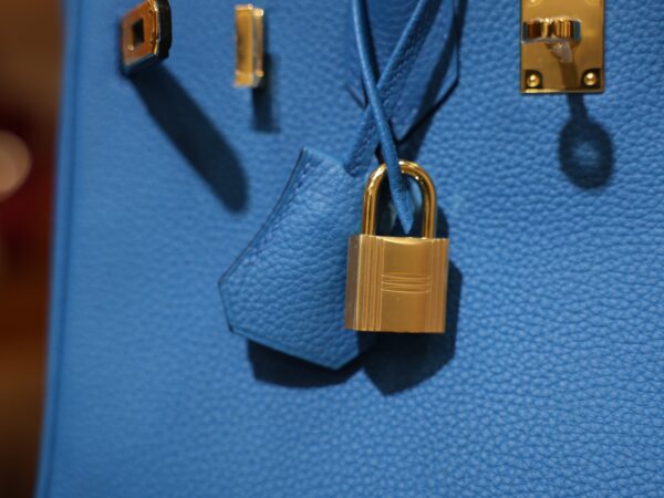 Birkin 25 Togo Bleu Zanzibar GHW