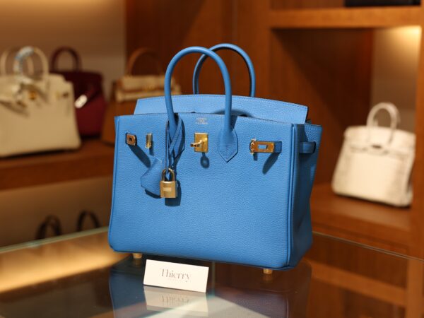 Birkin 25 Togo Bleu Zanzibar GHW