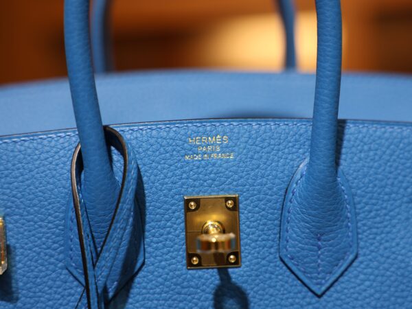 Birkin 25 Togo Bleu Zanzibar GHW