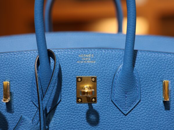 Birkin 25 Togo Bleu Zanzibar GHW