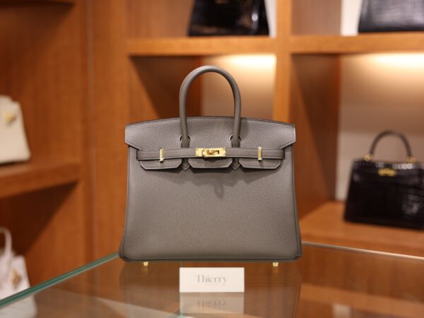 Birkin 25 Togo Etain GHW