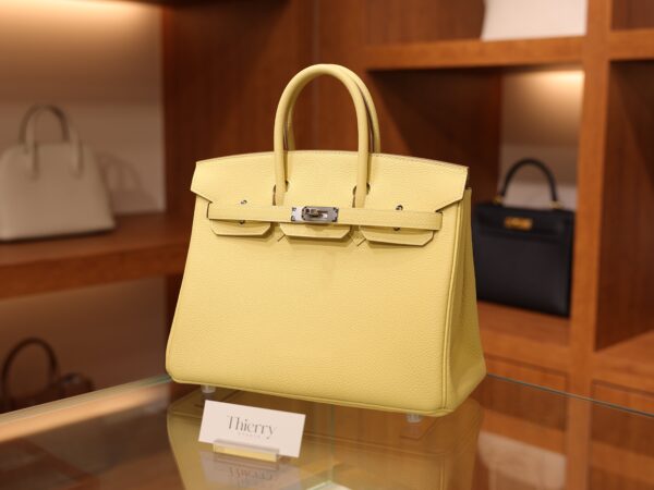 버킨 25 토고 존 푸신 은장 001_SBJ_8430 Birkin 25 Togo Jaune Poussin PHW