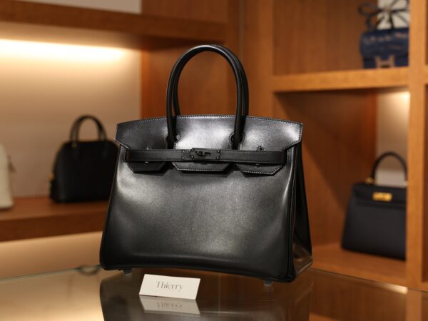 버킨 30 복스 르투르네 쏘블랙 001_139A7383 Birkin 30 Box Retourne So Black