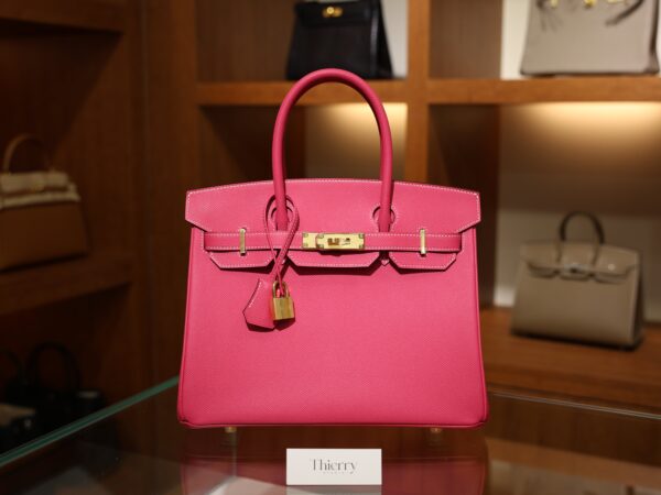 Birkin 30 Epsom Retourne Rose Tyrien GHW