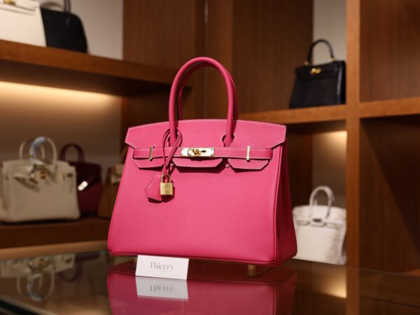 Birkin 30 Epsom Retourne Rose Tyrien GHW