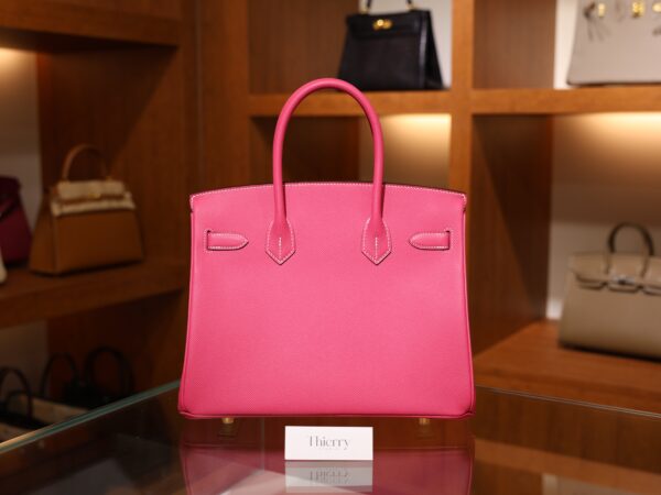 Birkin 30 Epsom Retourne Rose Tyrien GHW
