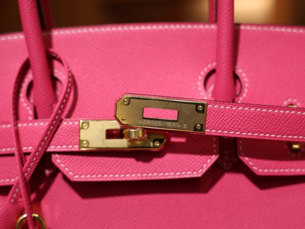 Birkin 30 Epsom Retourne Rose Tyrien GHW