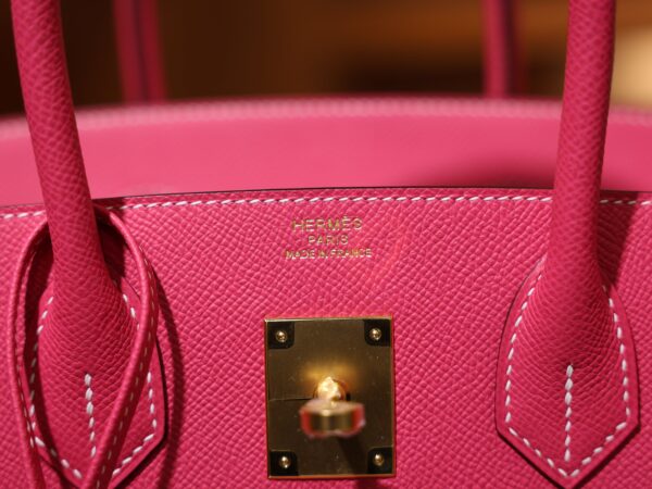 Birkin 30 Epsom Retourne Rose Tyrien GHW