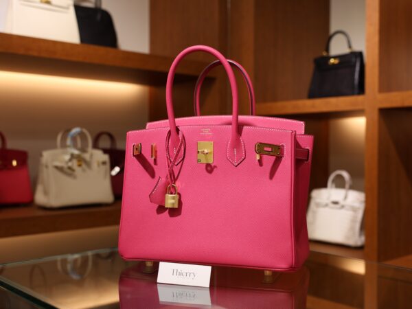 Birkin 30 Epsom Retourne Rose Tyrien GHW