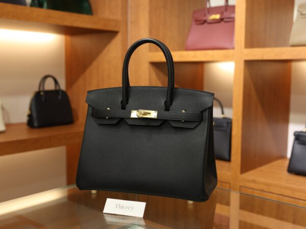 버킨 30 앱송 르투르네 블랙 금장 001_139A5951 Birkin 30 Epsom Retourne Black GHW