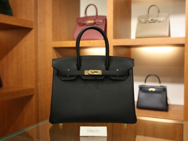 Birkin 30 Epsom Retourne Black GHW